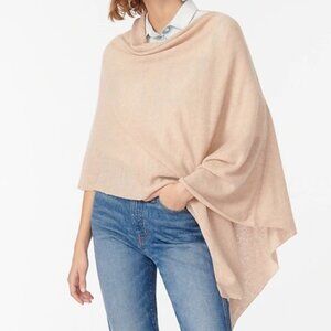 J. Crew Cashmere-wool Blend Asymmetrical Poncho Quiet Luxury Neutral Women's O/S
